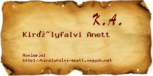 Királyfalvi Anett névjegykártya