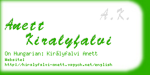 anett kiralyfalvi business card